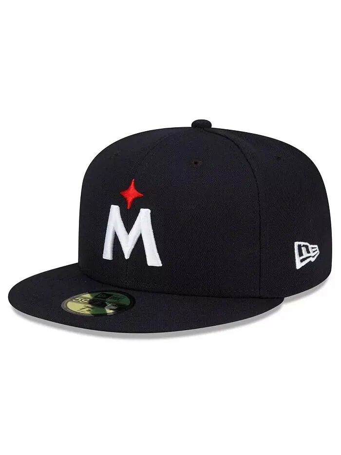 Мужская темно-синяя приталенная шляпа Minnesota Twins 2023 Authentic Collection Road 59FIFTY New Era — изображение 1 из 4