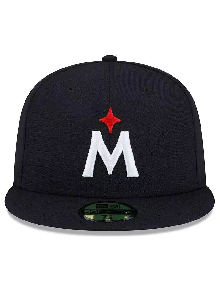 Мужская темно-синяя приталенная шляпа Minnesota Twins 2023 Authentic Collection Road 59FIFTY New Era — изображение 4 из 4