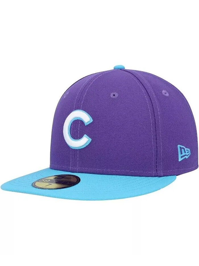 Мужская фиолетовая приталенная кепка Chicago Cubs Vice 59FIFTY New Era — изображение 3 из 4