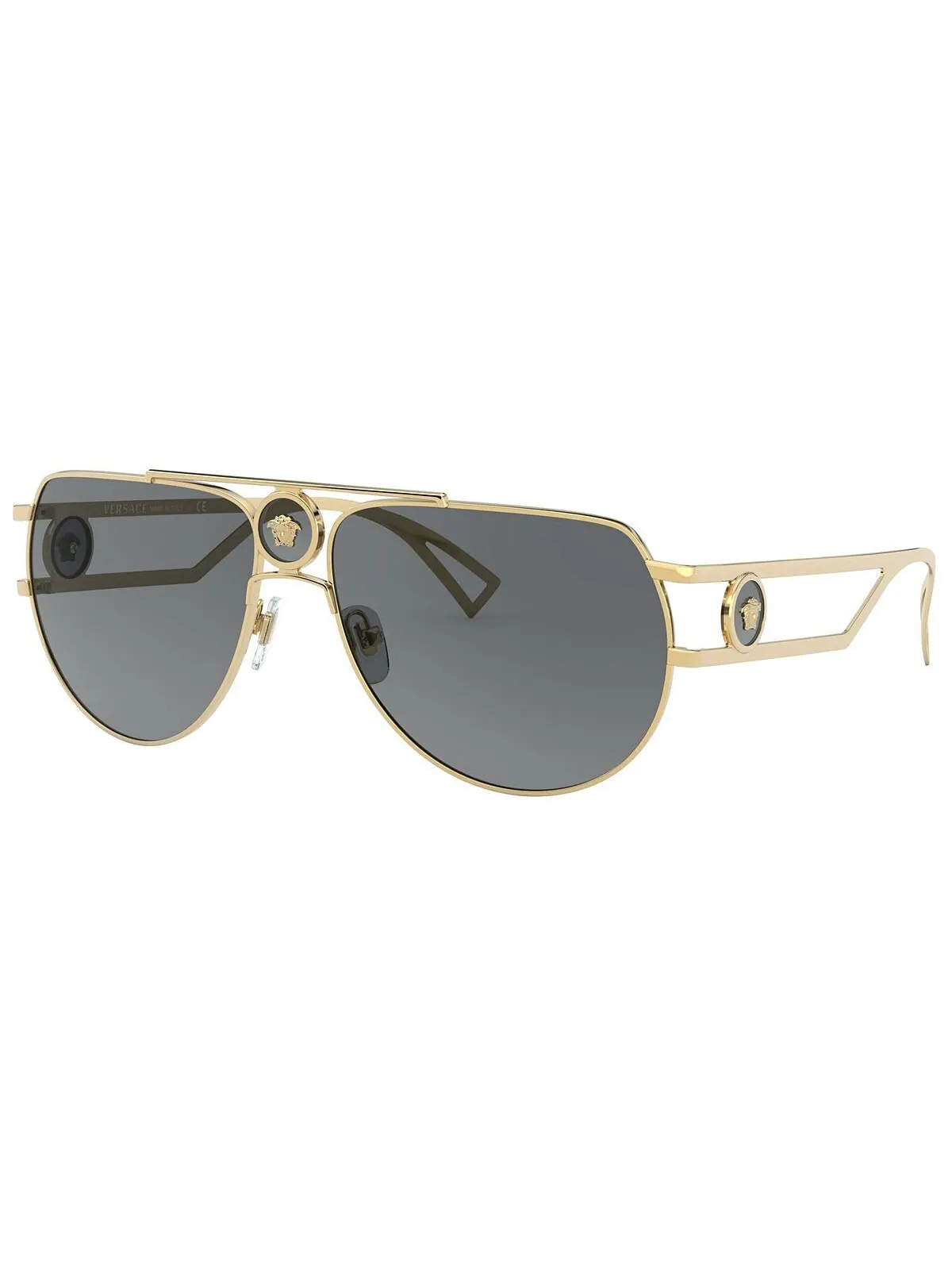 Мужские солнцезащитные очки, 0VE2225 60 Versace — изображение 1 из 6, золотистый/серый
