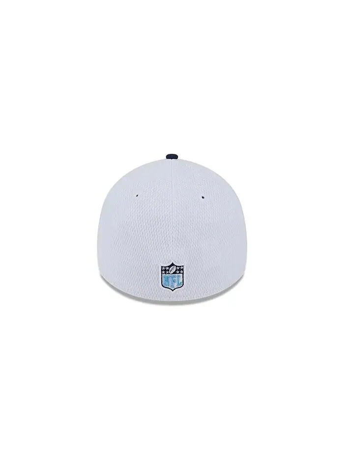 Мужская белая, темно-синяя кепка Tennessee Titans 2023 NFL Sideline 39THIRTY Flex Hat New Era — изображение 5 из 5