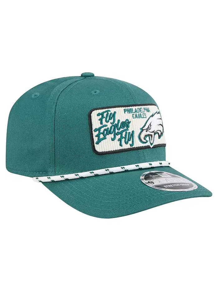 Мужская темно-зеленая кепка Philadelphia Eagles Chant 9SEVENTY Stretch-Snap New Era — изображение 3 из 4