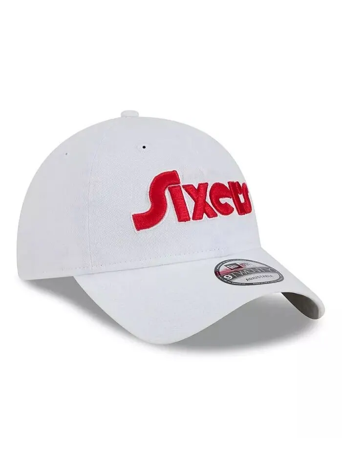 Мужская белая кепка Philadelphia 76ers 2024/25 City Edition 9TWENTY Adjustable New Era — изображение 4 из 5