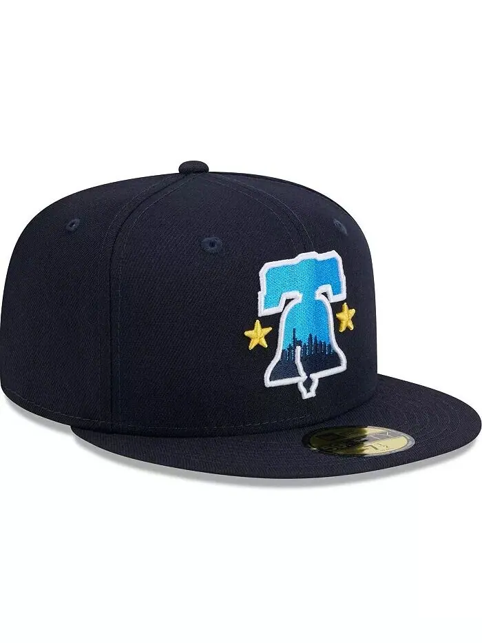 Мужская темно-синяя шляпа Philadelphia Phillies 2024 City Connect 59fifty Fitted New Era — изображение 3 из 3