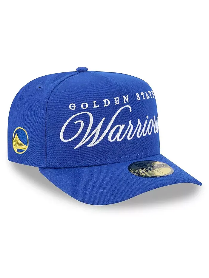Мужская шапка Royal Golden State Warriors 2025 NBA Draft A-Frame 59FIFTY с посадкой по голове New