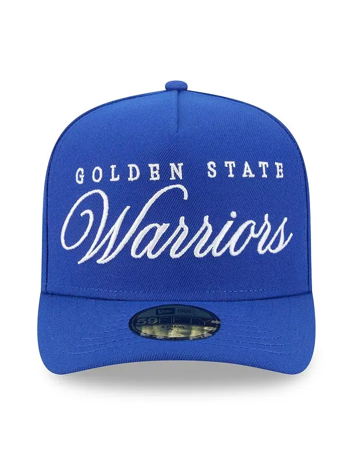 Мужская шапка Royal Golden State Warriors 2025 NBA Draft A-Frame 59FIFTY с посадкой по голове New — изображение 2 из 4