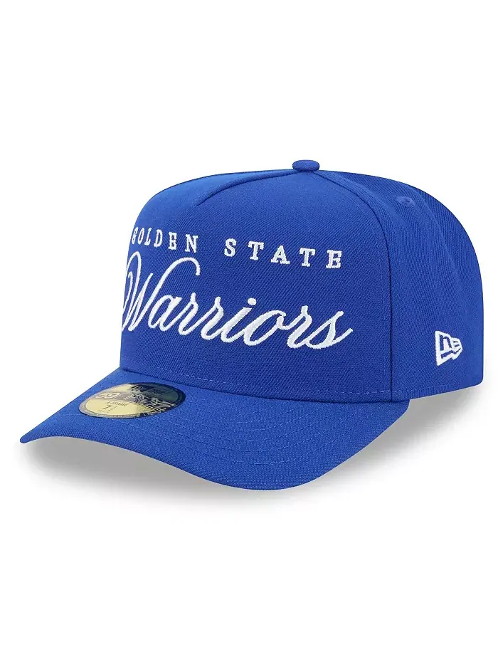 Мужская шапка Royal Golden State Warriors 2025 NBA Draft A-Frame 59FIFTY с посадкой по голове New — изображение 4 из 4