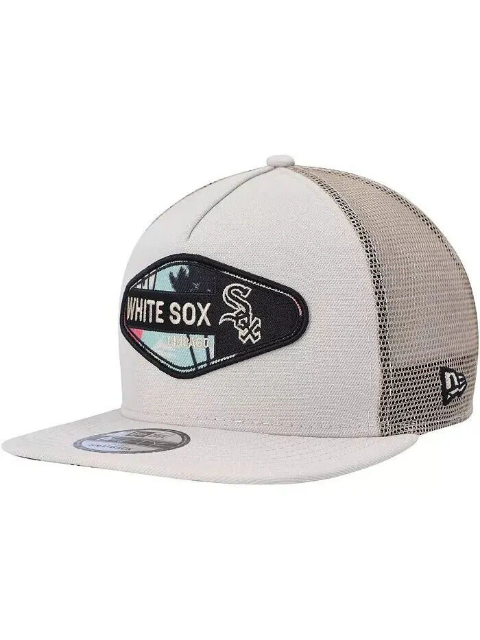 Мужская кепка с нашивкой в ​​стиле ретро Chicago White Sox и А-образной рамкой Trucker 9FIFTY — изображение 1 из 2