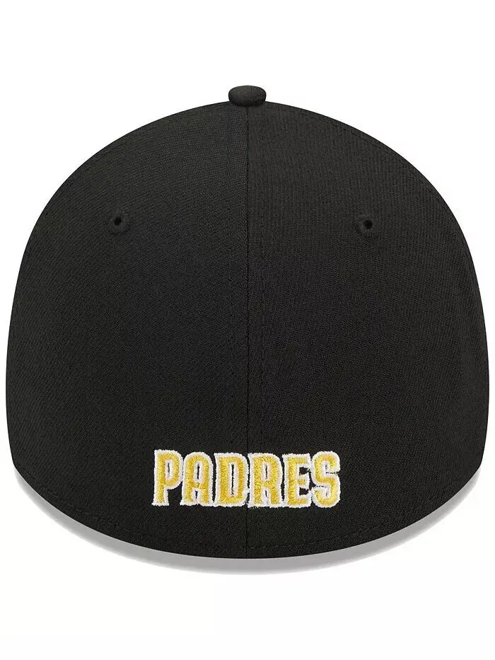 Мужская черная кепка San Diego Padres Logo 39THIRTY Flex Hat New Era — изображение 4 из 4