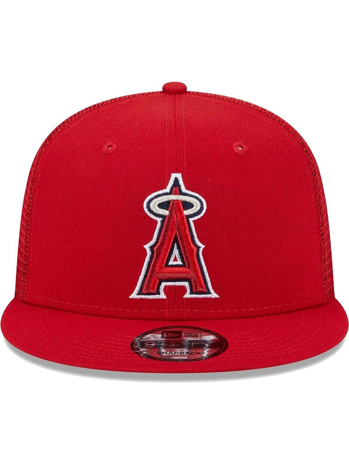 Мужская красная кепка Snapback Los Angeles Angels Team Color Trucker 9FIFTY New Era — изображение 2 из 4, красный