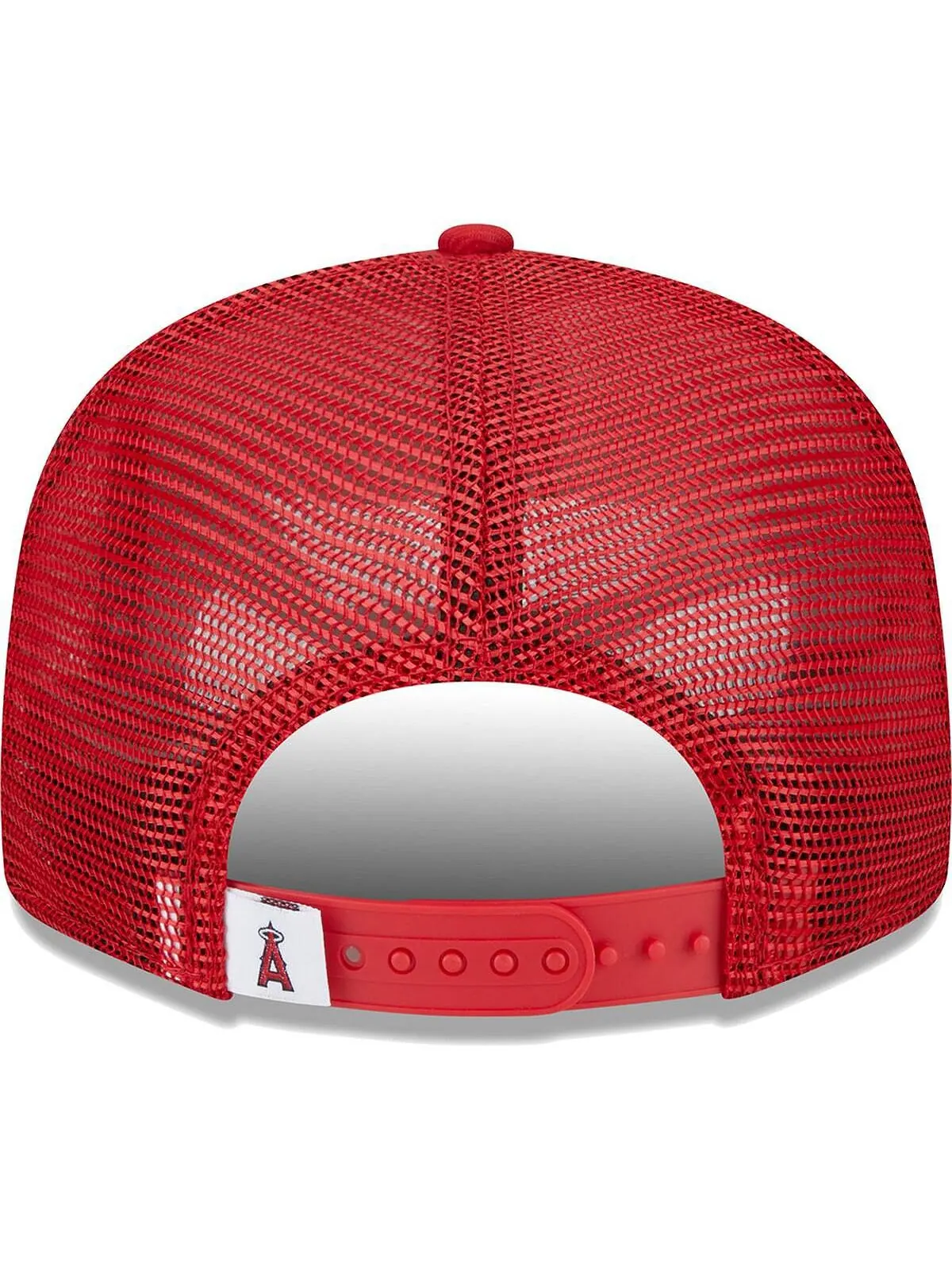 Мужская красная кепка Snapback Los Angeles Angels Team Color Trucker 9FIFTY New Era — изображение 4 из 4, красный