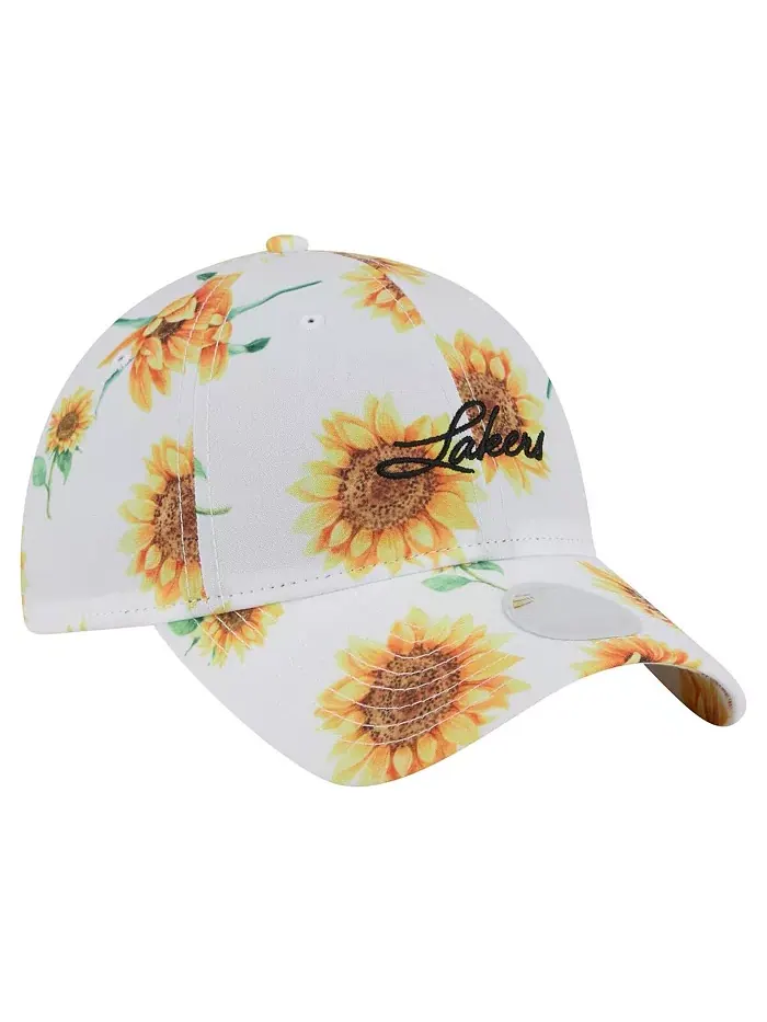 Женская регулируемая кепка 9TWENTY Adventure Flower Los Angeles Lakers белого цвета New Era — изображение 3 из 4