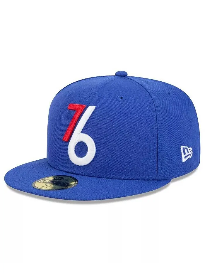 Мужская кепка Royal Philadelphia 76ers 2024/25 City Edition Alternate 59FIFTY Fitted New Era — изображение 4 из 5
