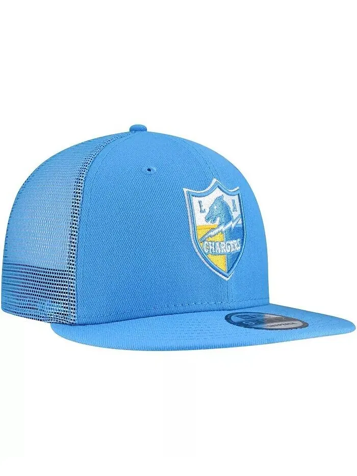 Мужская бейсболка Snapback Los Angeles Chargers Throwback Main Trucker 9FIFTY цвета Powder Blue New — изображение 3 из 4