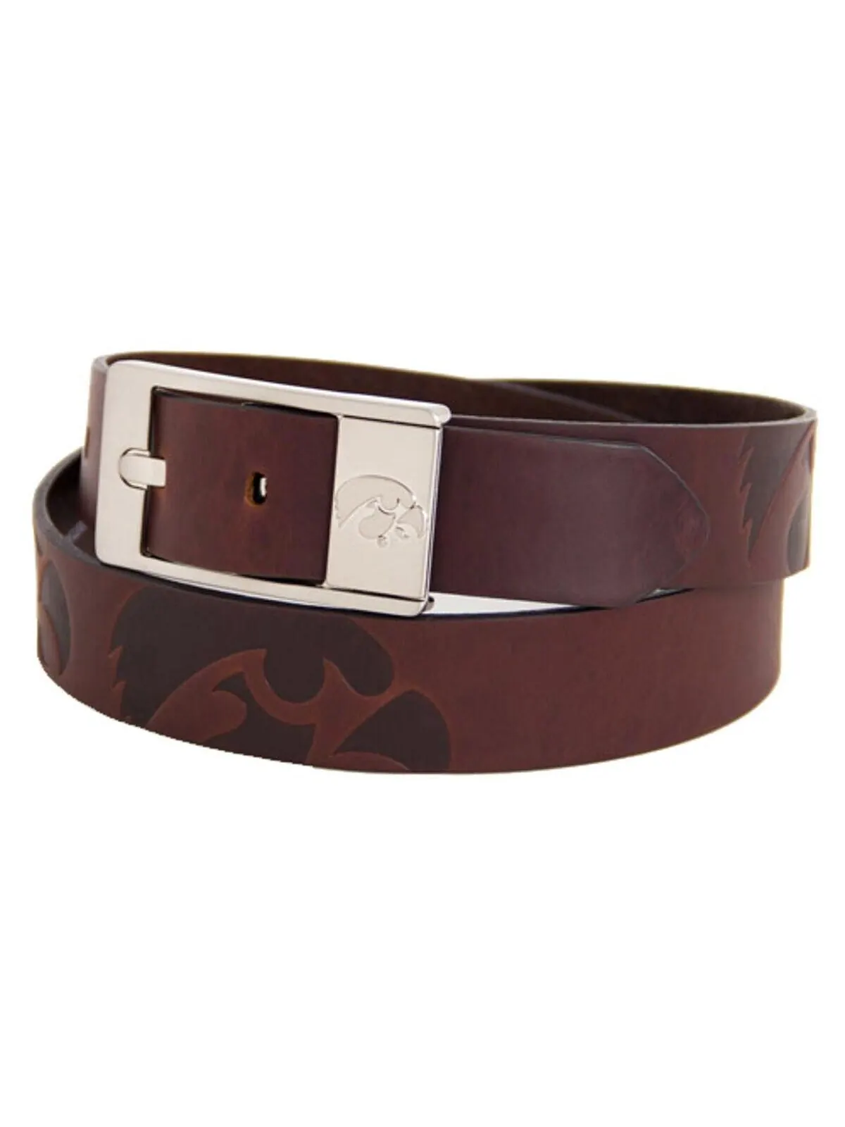 Мужской кожаный ремень Iowa Hawkeyes Brandish - коричневый Eagles Wings