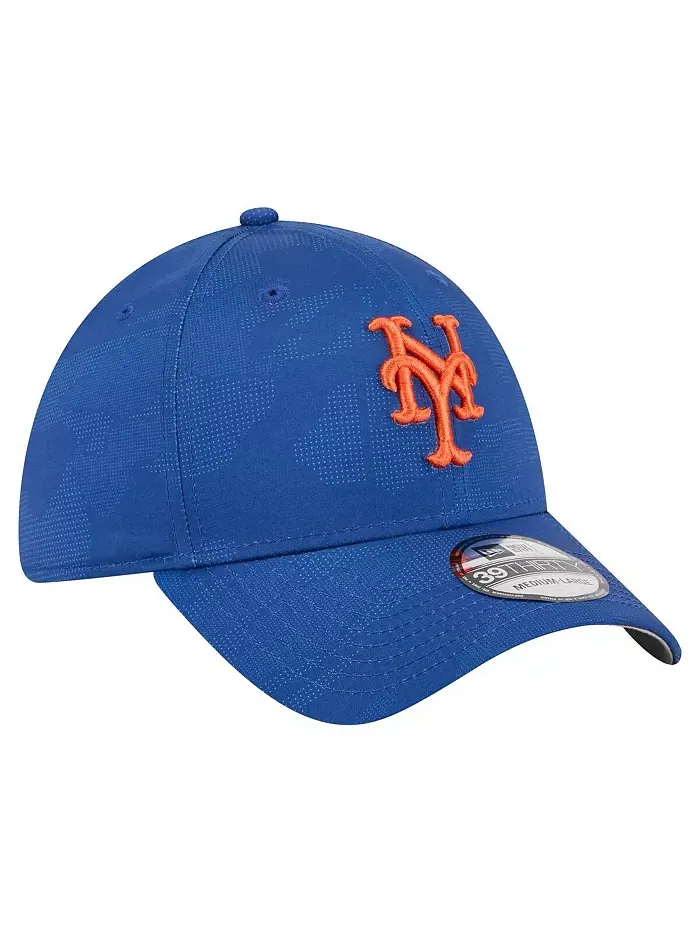 Мужская кепка Royal New York Mets Tonal Camo 39THIRTY Flex New Era — изображение 4 из 5