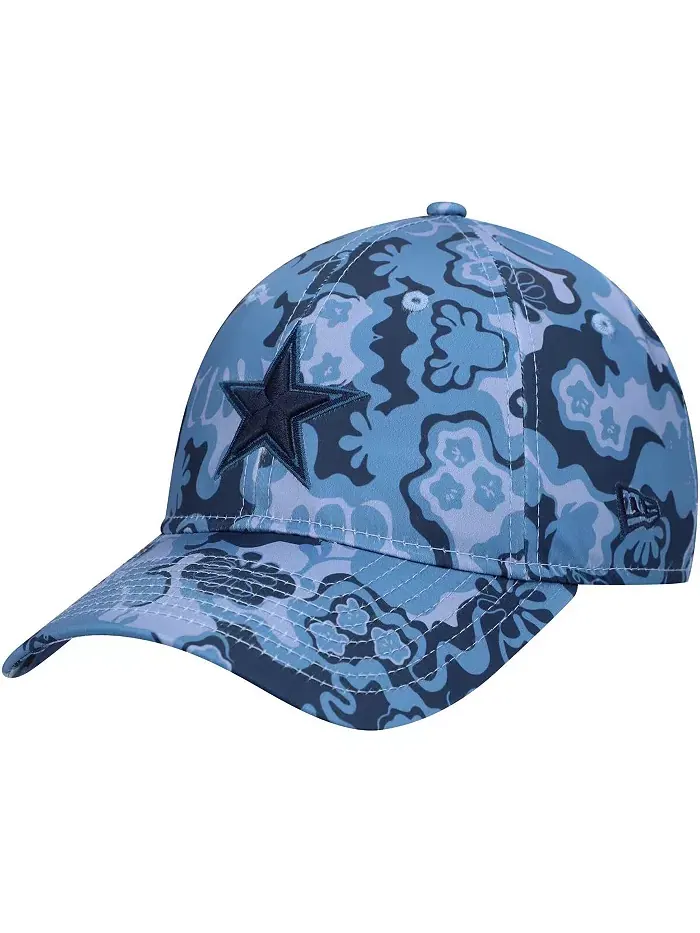 Женская регулируемая кепка Dallas Cowboys Trippy 9TWENTY в синем цвете New Era