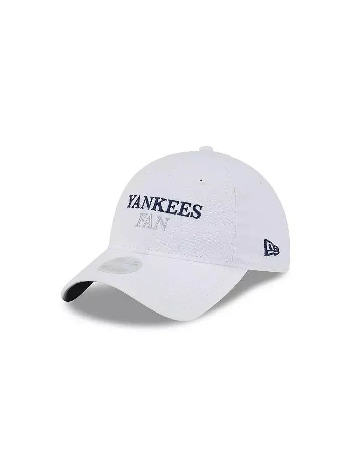 Женская белая регулируемая кепка болельщика команды New York Yankees 9TWENTY New Era