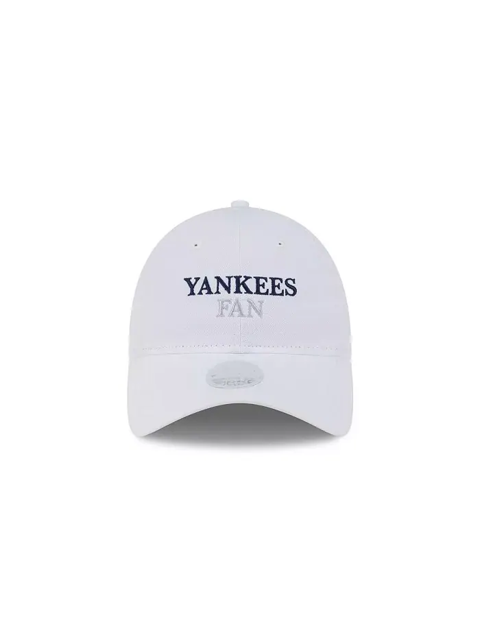 Женская белая регулируемая кепка болельщика команды New York Yankees 9TWENTY New Era — изображение 5 из 5