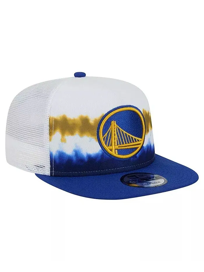 Мужская белая/королевская бейсболка Dip-Dye 9FIFTY Trucker Snapback с А-образной оправой Golden — изображение 2 из 5