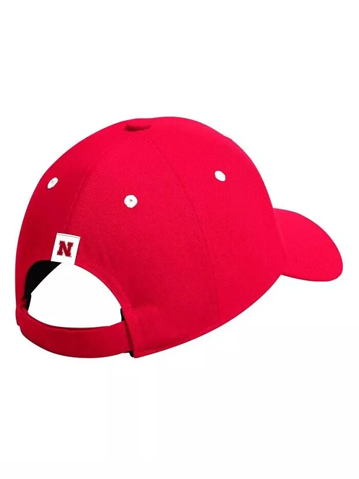 Мужская шапка Scarlet Nebraska Huskers Seasonal Half Font Adjustable adidas — изображение 2 из 2