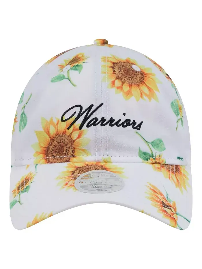 Женская регулируемая кепка Golden State Warriors Adventure Flower 9TWENTY белого цвета New Era — изображение 3 из 4