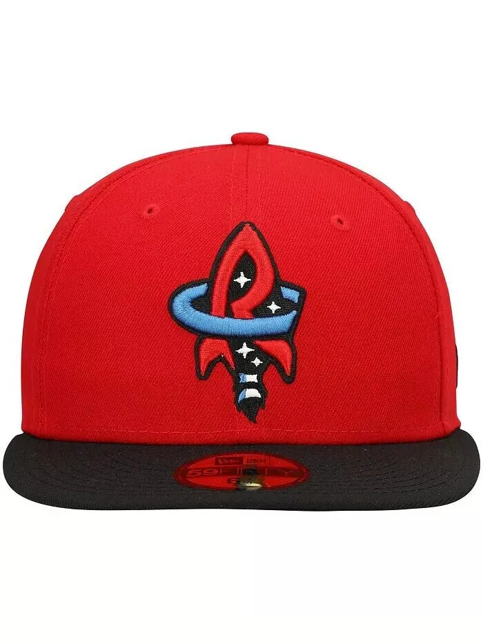 Мужская приталенная шляпа Red Rocket City Trash Pandas Authentic Collection Team Alternate 59FIFTY — изображение 2 из 4