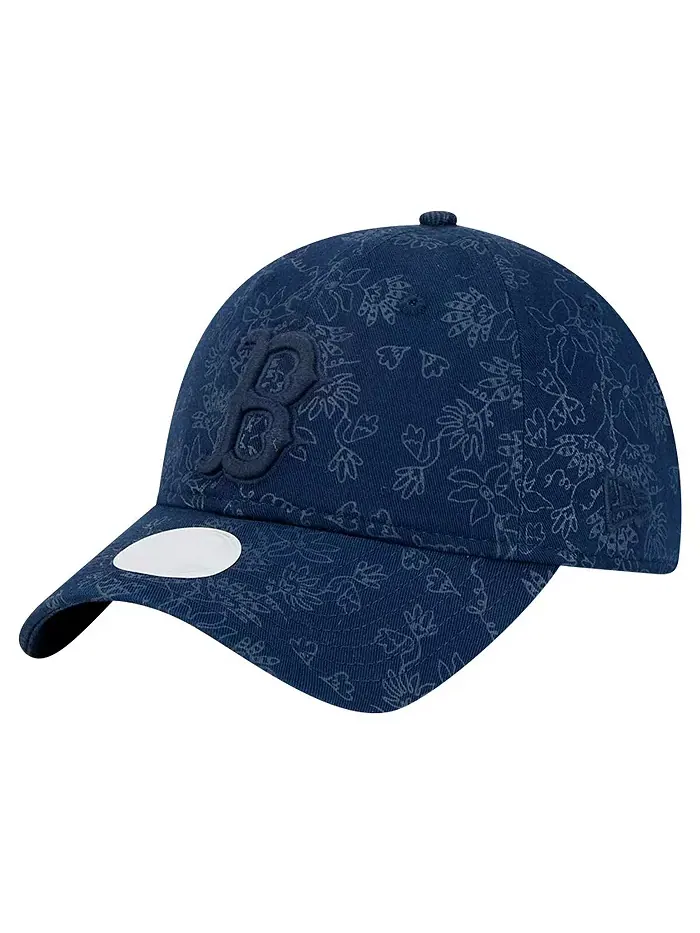 Женская регулируемая бейсболка Boston Red Sox 9TWENTY в темно-синем тоне с цветочным принтом New Era
