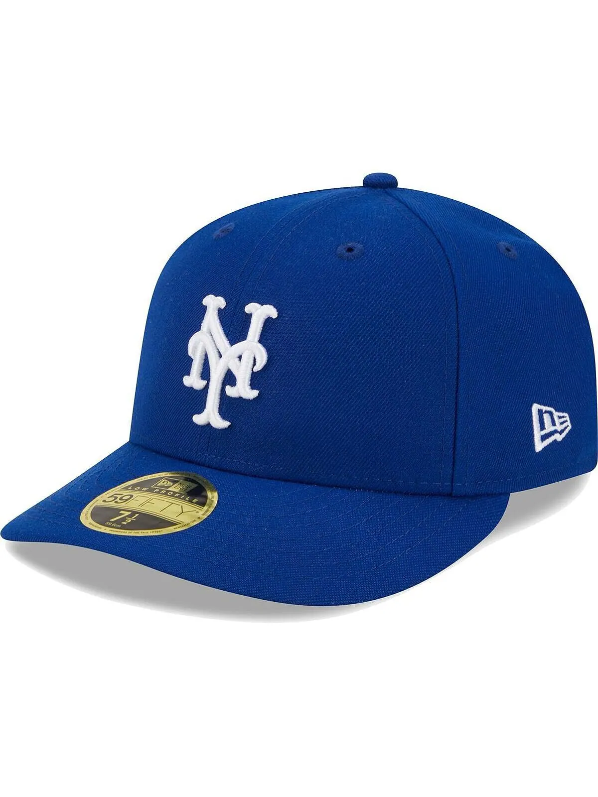 Мужская низкопрофильная приталенная шляпа с белым логотипом Royal New York Mets 59FIFTY New Era