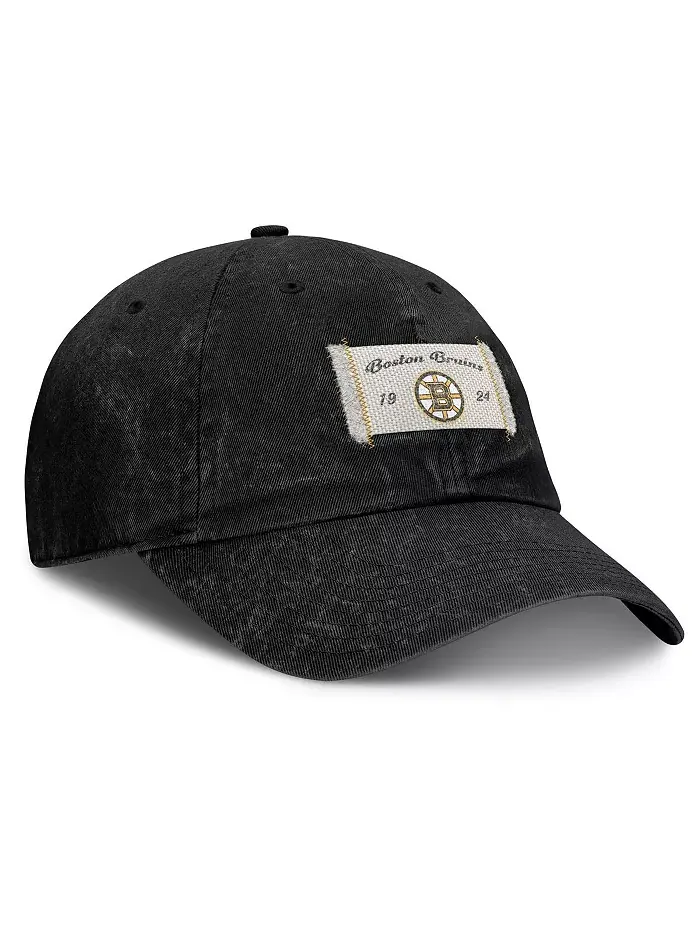 Женская черная регулируемая бейсболка Boston Bruins Heritage Away Game Fanatics — изображение 3 из 4