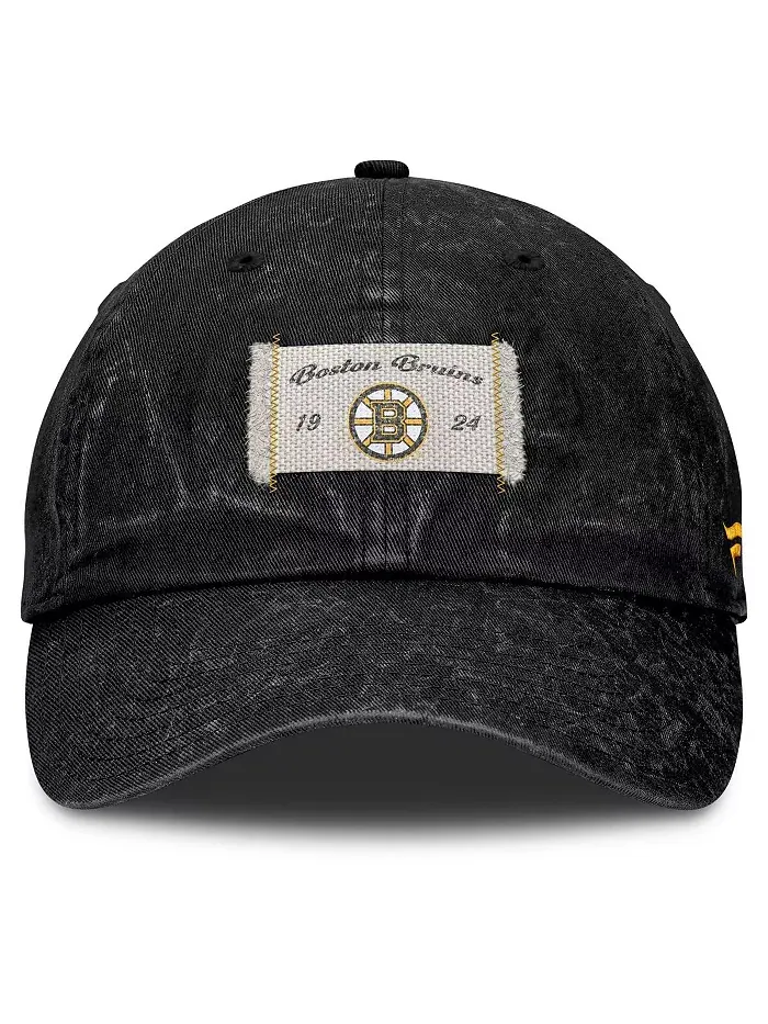 Женская черная регулируемая бейсболка Boston Bruins Heritage Away Game Fanatics — изображение 4 из 4