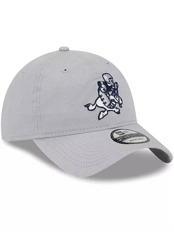 Мужская серая кепка Dallas Cowboys Retro Main Core Classic 2.0 9TWENTY Adjustable New Era — изображение 4 из 5
