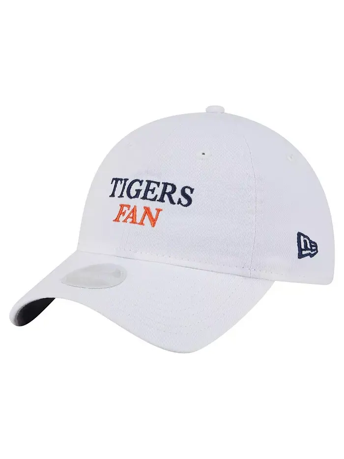 Женская белая регулируемая кепка 9TWENTY с логотипом команды Detroit Tigers New Era
