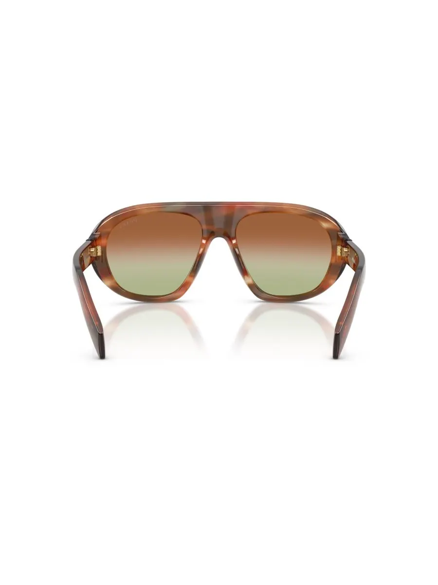 Женские солнцезащитные очки с геометрическим рисунком, PR C05S PRADA, Striped Oak — изображение 4 из 5