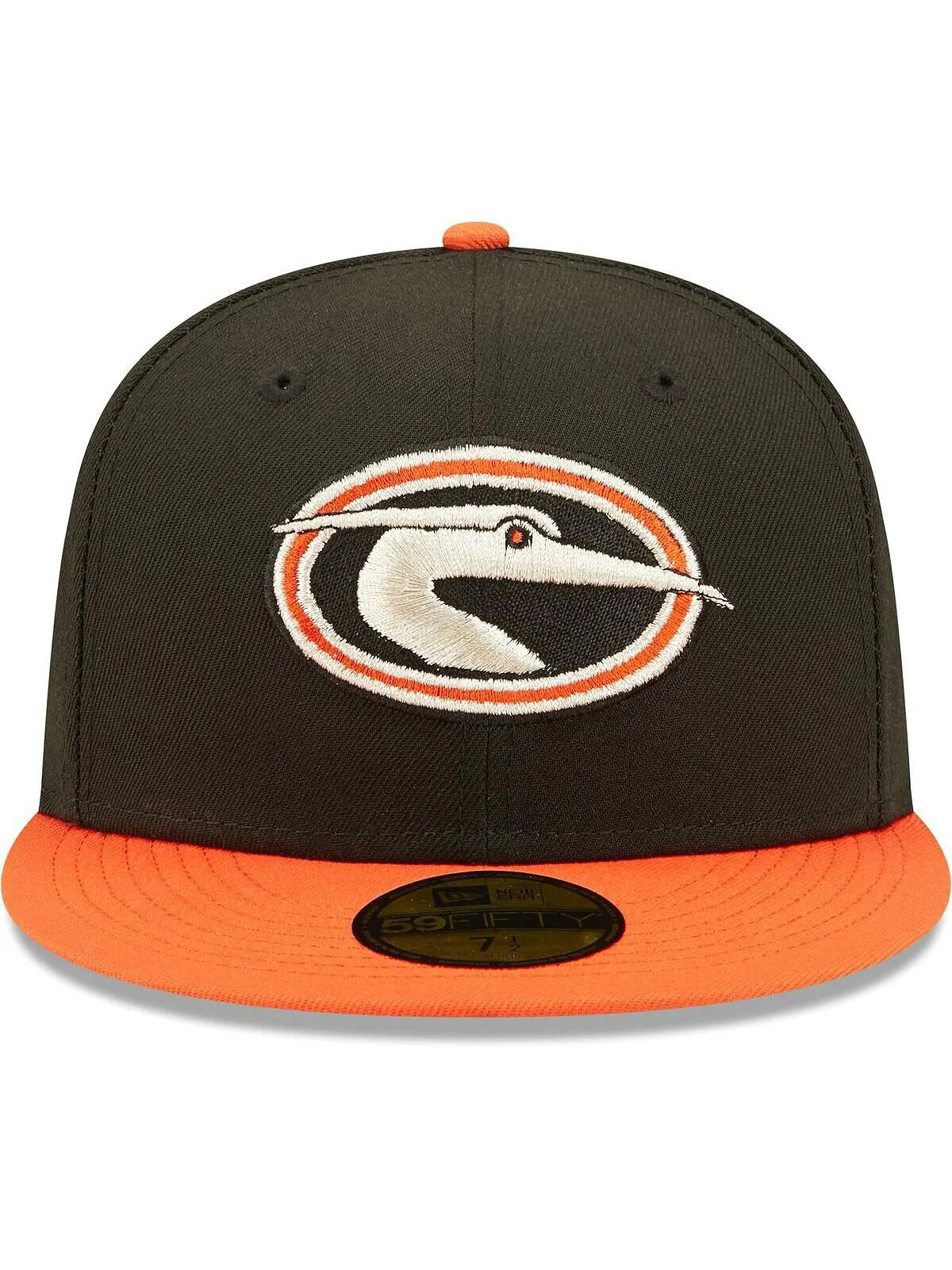Мужская черная приталенная шляпа Delmarva Shorebirds Authentic Collection Team Alternate 59FIFTY — изображение 2 из 2, черный