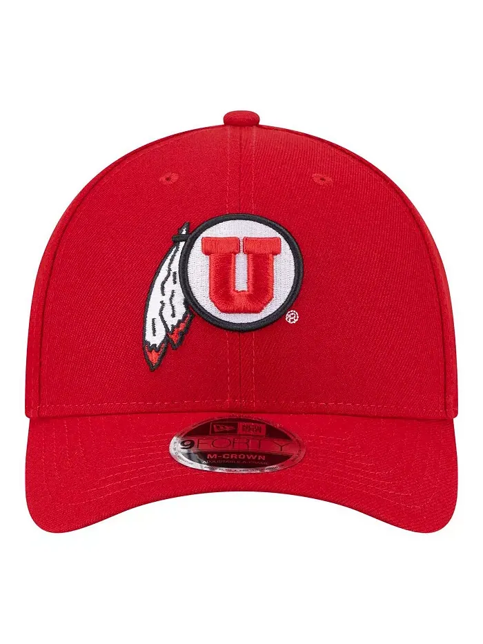 Мужская красная кепка Utah Utes Team Collective 9FORTY M-Crown Adjustable New Era — изображение 2 из 4