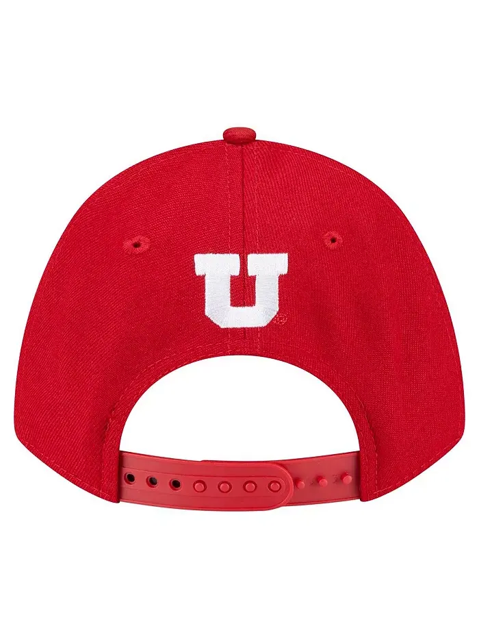 Мужская красная кепка Utah Utes Team Collective 9FORTY M-Crown Adjustable New Era — изображение 3 из 4