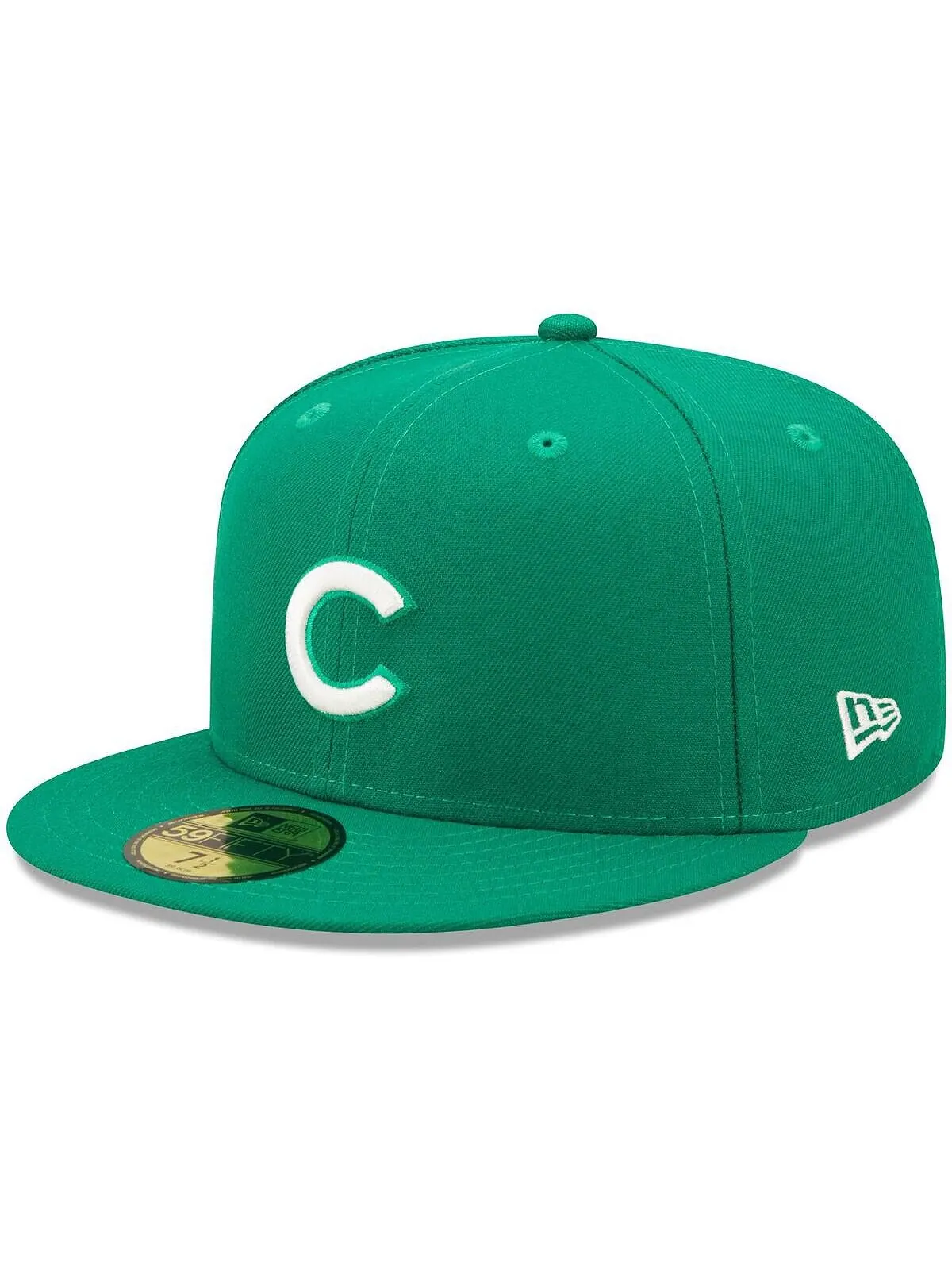 Мужская кепка с логотипом Kelly Green Chicago Cubs белая 59FIFTY New Era
