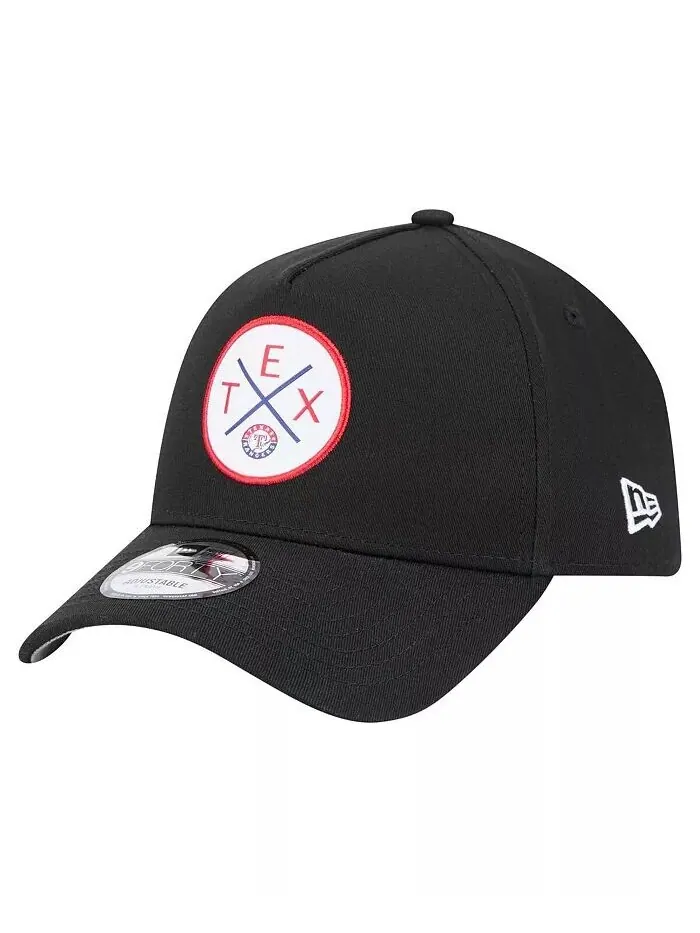Мужская черная шапка Texas Rangers 9FORTY A-Frame Adjustable New Era
