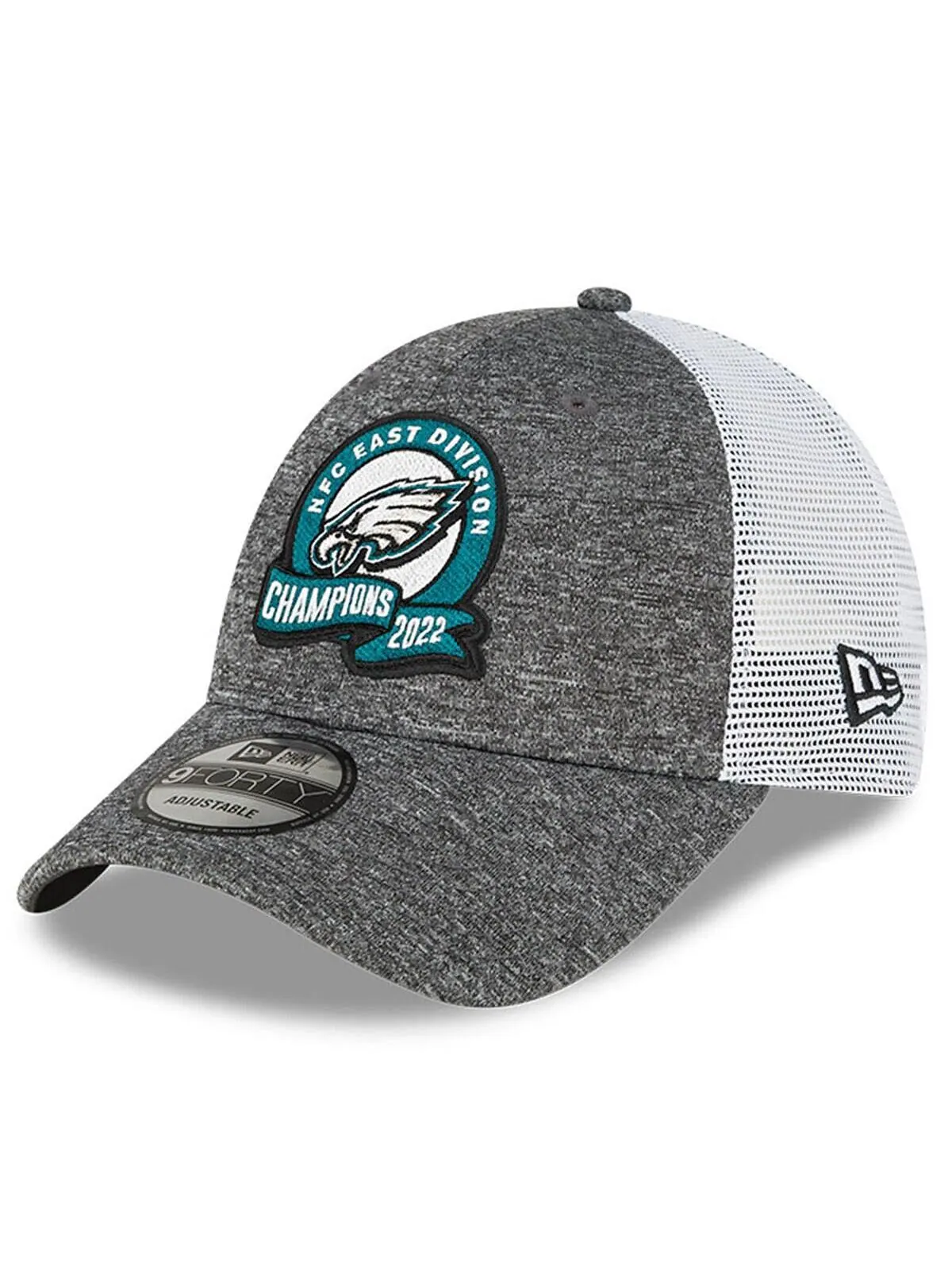 Мужская бейсболка Хизер Грей Филадельфия Иглз 2022 NFC East Division Champions Раздевалка 9FORTY — изображение 1 из 5, серый