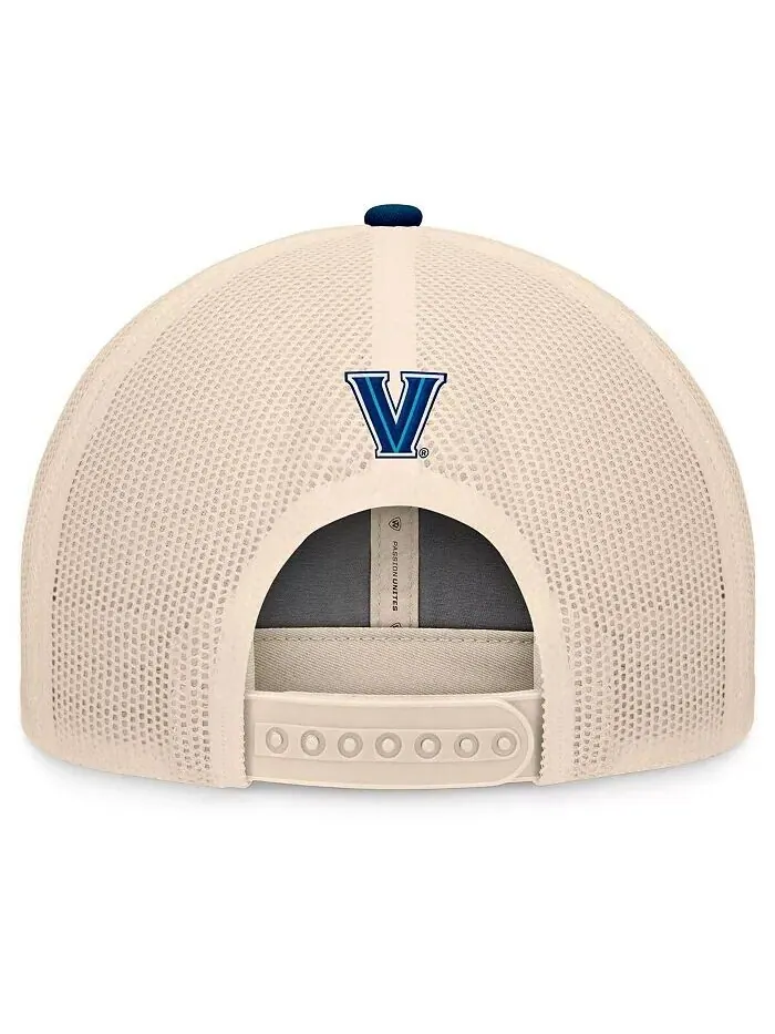 Мужская темно-синяя/натуральная шляпа Villanova Wildcats Bennett Trucker с регулируемой посадкой — изображение 2 из 4