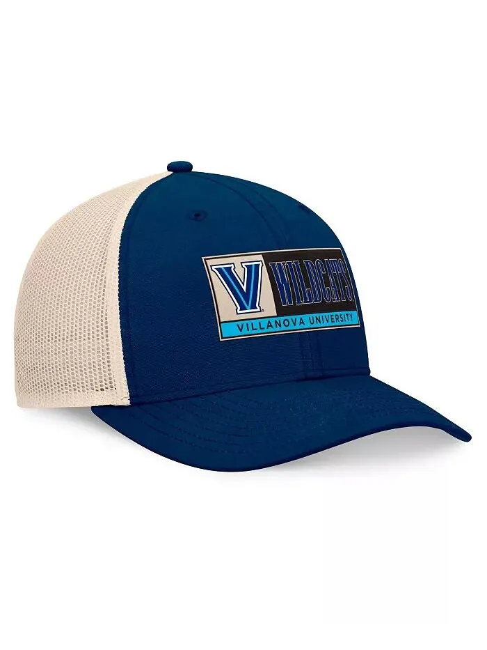 Мужская темно-синяя/натуральная шляпа Villanova Wildcats Bennett Trucker с регулируемой посадкой — изображение 3 из 4