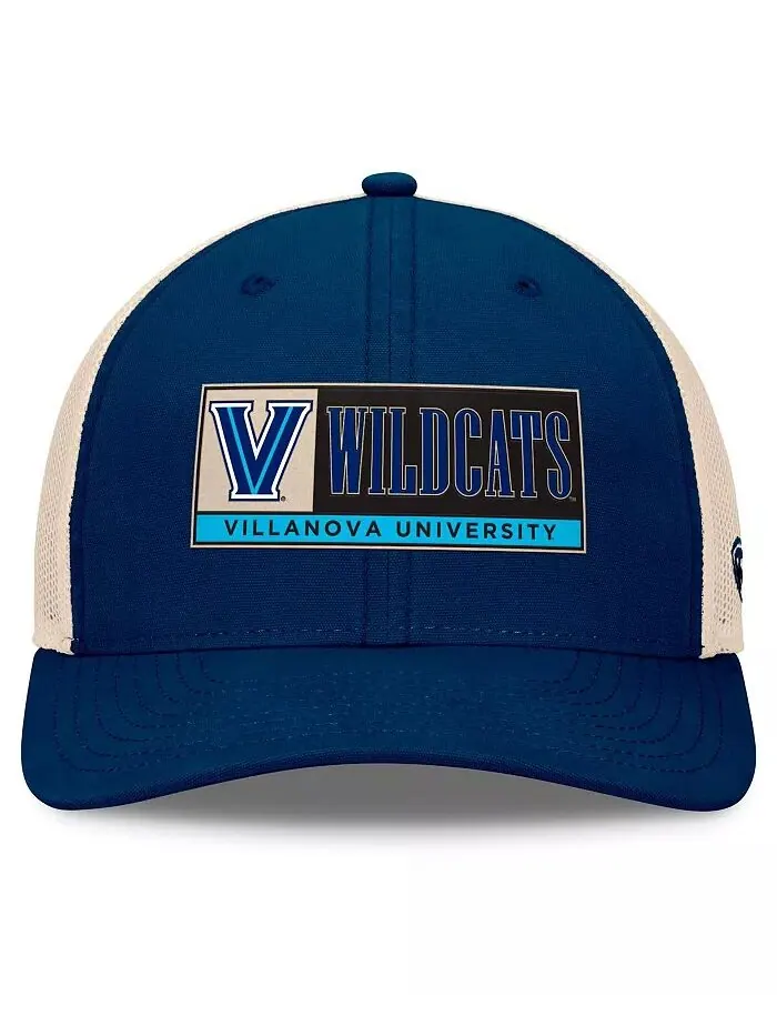 Мужская темно-синяя/натуральная шляпа Villanova Wildcats Bennett Trucker с регулируемой посадкой — изображение 4 из 4