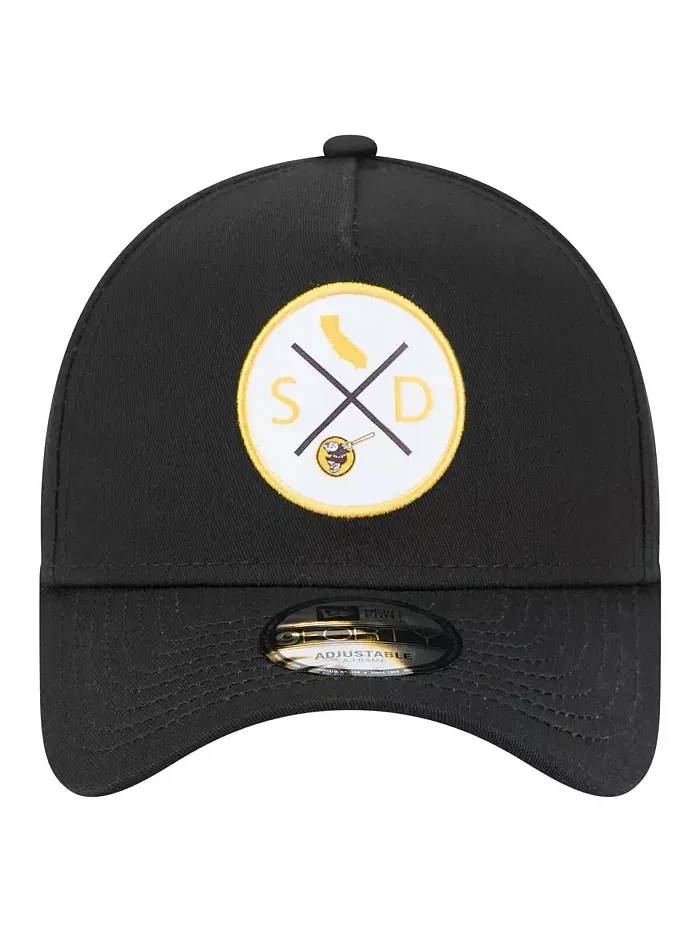 Мужская черная бейсболка San Diego Padres 9FORTY A-Frame с регулируемой посадкой New Era — изображение 4 из 5
