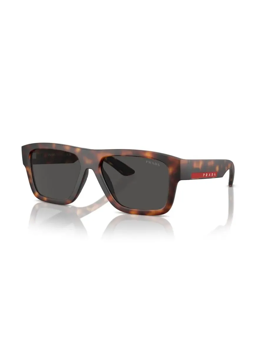 Мужские квадратные солнцезащитные очки Prada Linea Rossa, PS 04ZS Persol, темно-havana rubbeкрасный