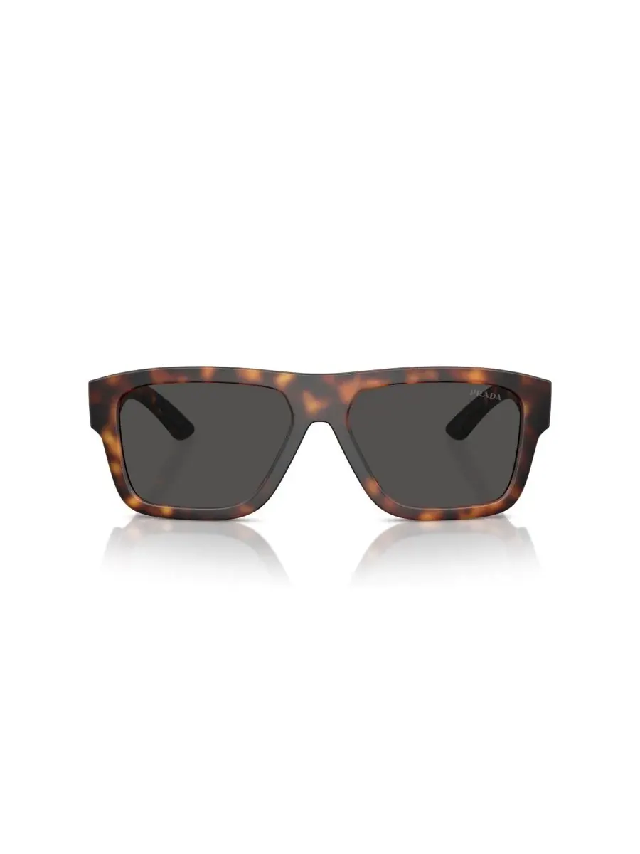Мужские квадратные солнцезащитные очки Prada Linea Rossa, PS 04ZS Persol, темно-havana rubbeкрасный — изображение 2 из 5
