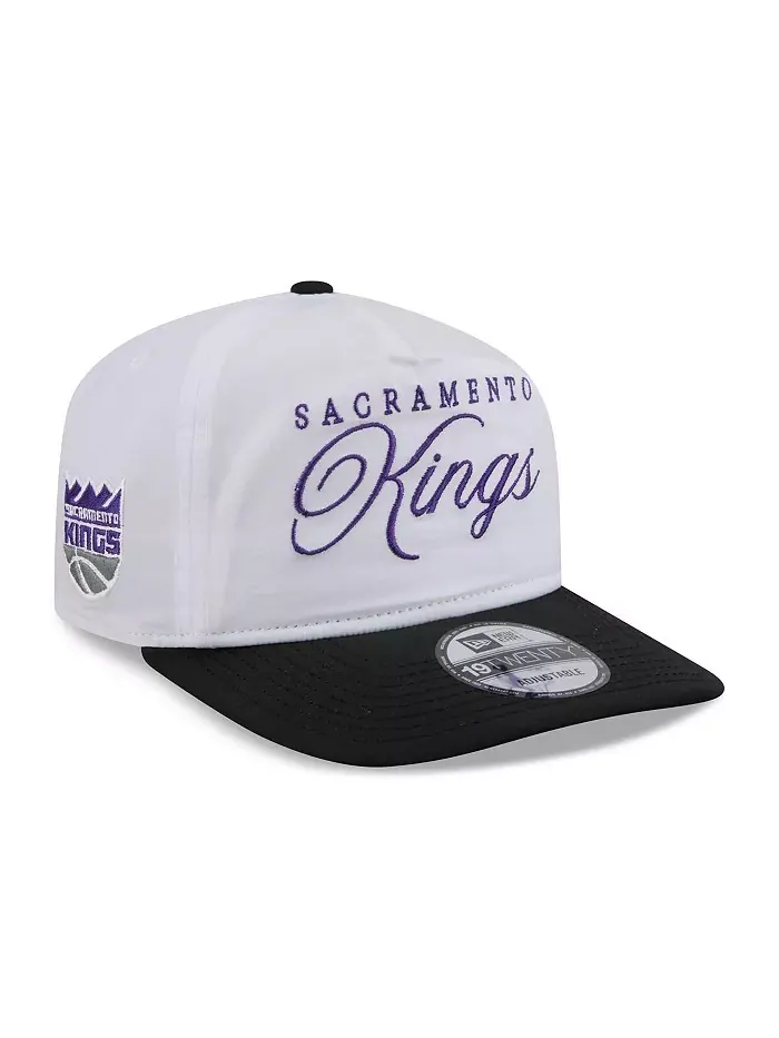 Мужская бело-черная бейсболка Sacramento Kings 2025 NBA Draft On-Stage Nylon 19TWENTY с