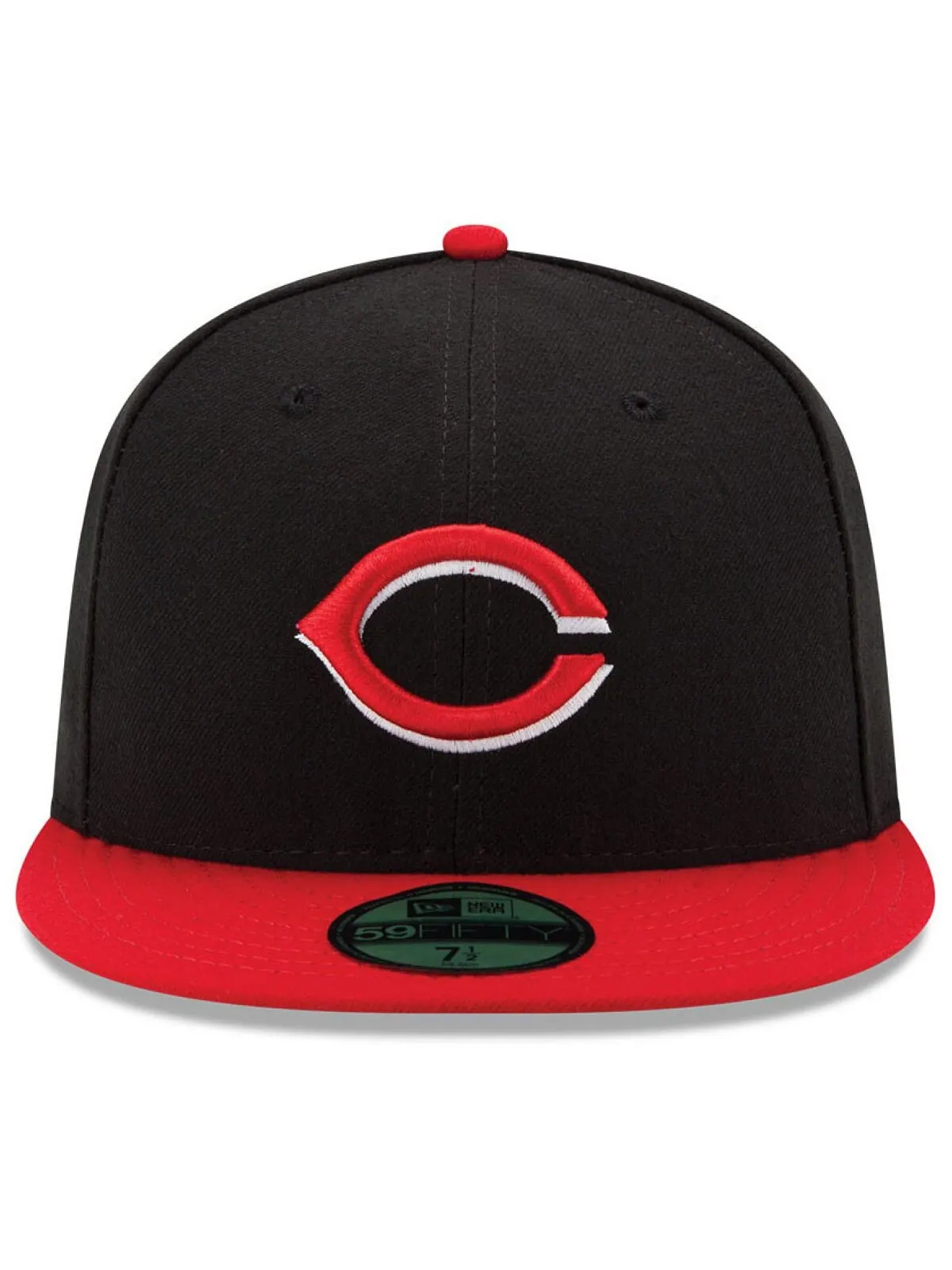 Кепка приталенного кроя Cincinnati Reds Authentic Collection 59FIFTY New Era — изображение 2 из 4, черный/красный