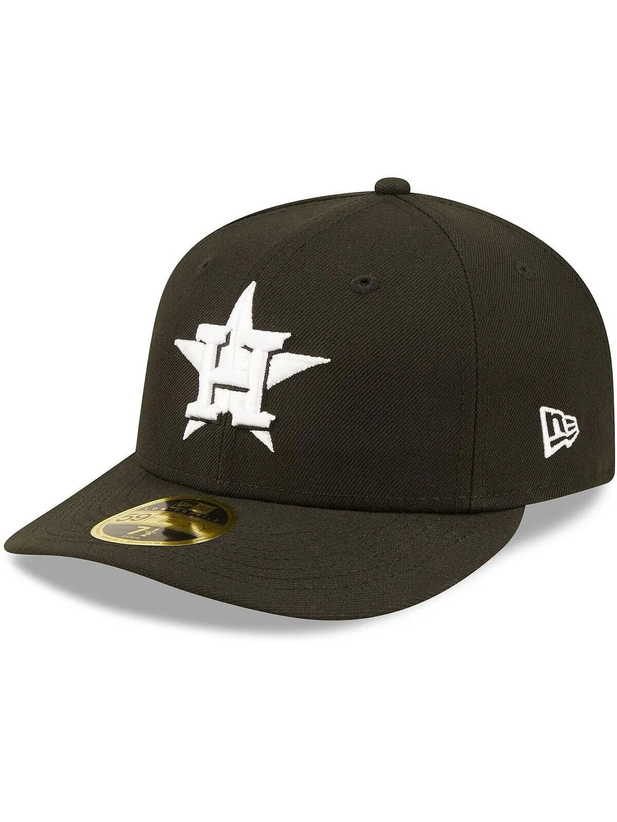 Мужская низкопрофильная приталенная шляпа Houston Astros черно-белая 59FIFTY New Era