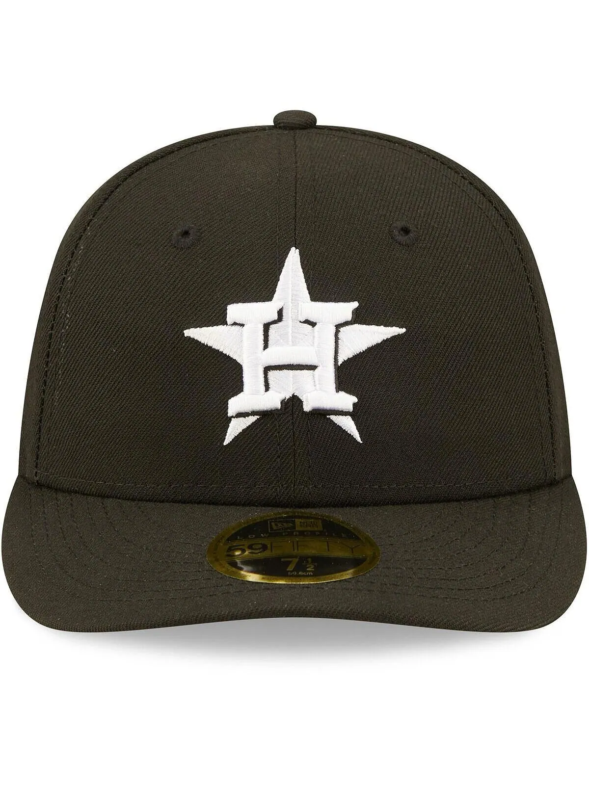 Мужская низкопрофильная приталенная шляпа Houston Astros черно-белая 59FIFTY New Era — изображение 3 из 5, черный